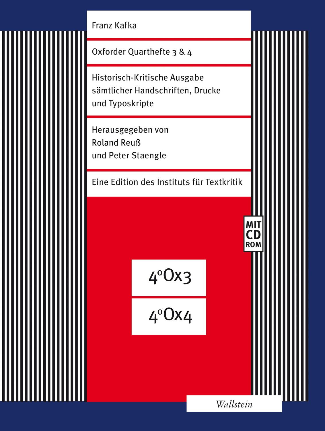 Cover: 9783835335059 | Oxforder Quarthefte 3 &amp; 4 | Faksimile-Edition | Franz Kafka | Buch