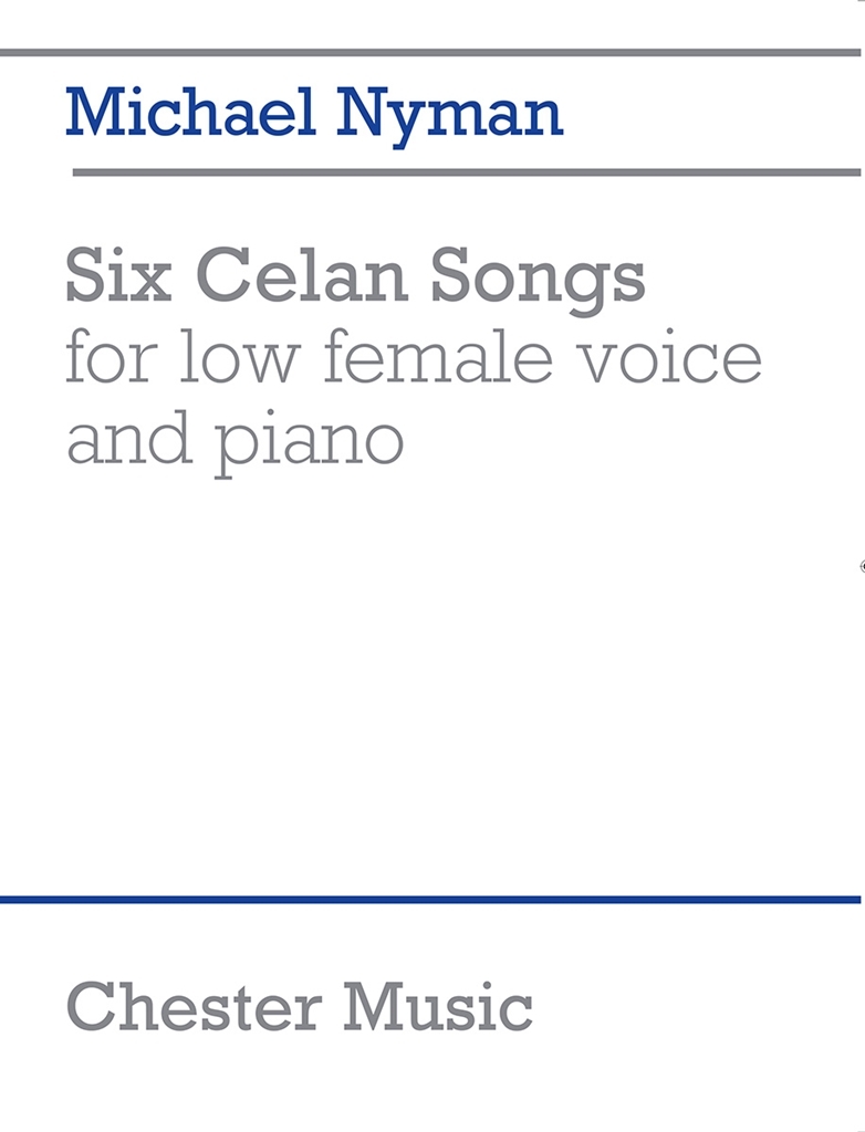 Cover: 9780711977457 | Six Celan Songs For Low Female Voice And Piano | Michael Nyman | Buch