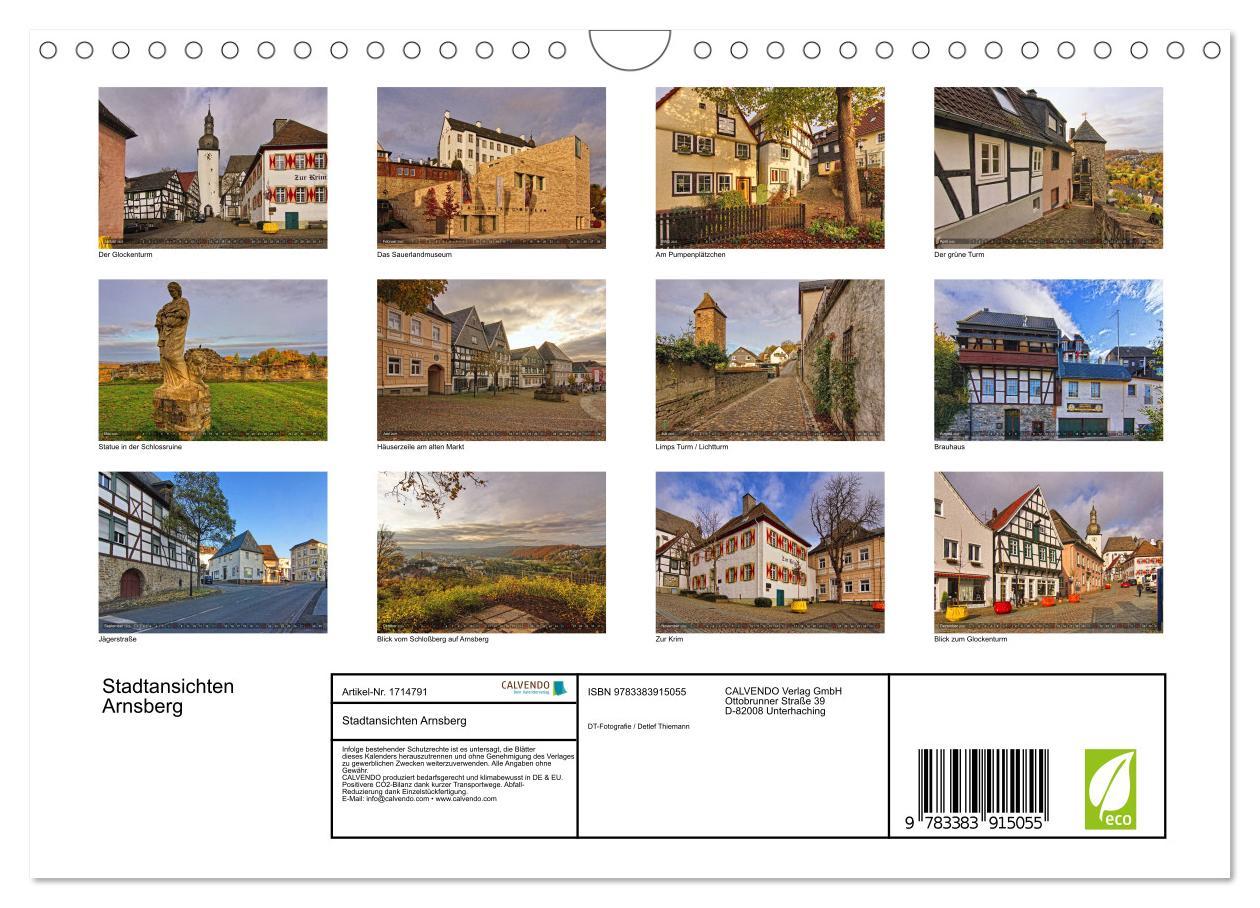 Bild: 9783383915055 | Stadtansichten Arnsberg (Wandkalender 2025 DIN A4 quer), CALVENDO...