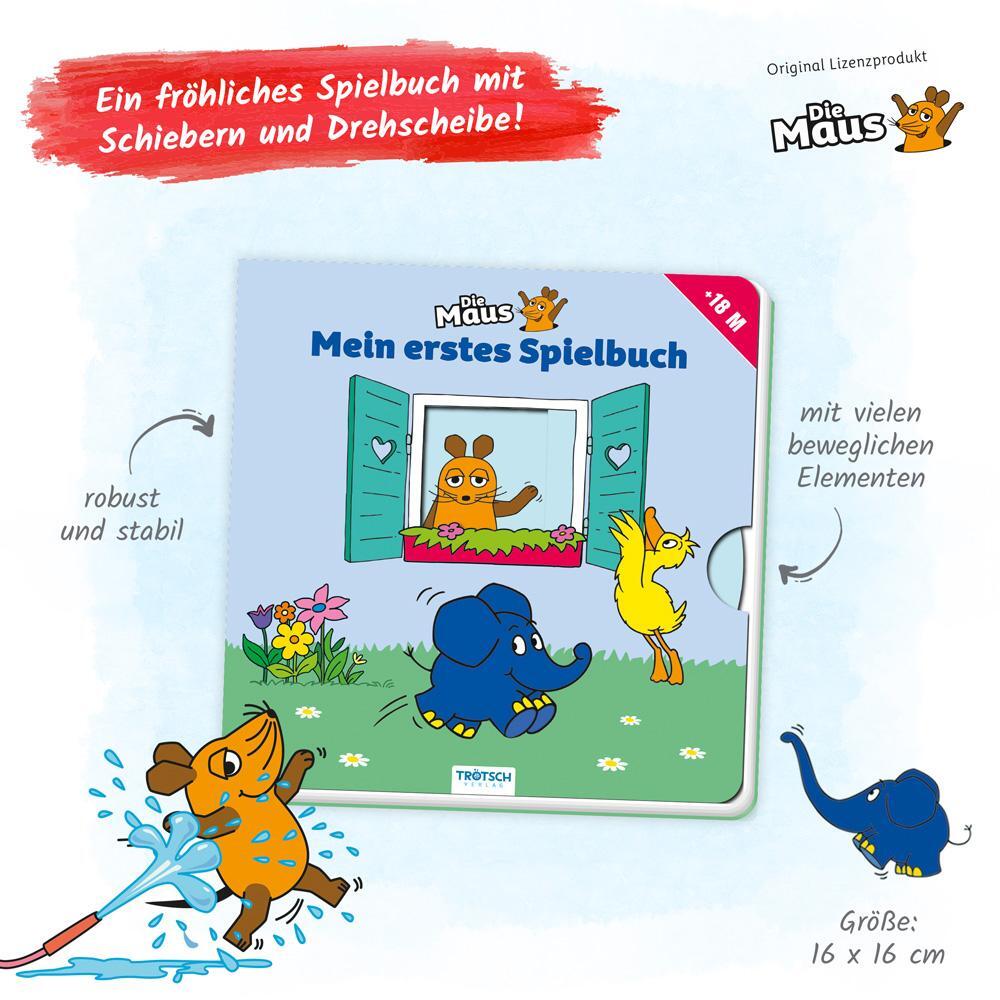 Bild: 9783965526235 | Trötsch Die Maus Pappenbuch Mein erstes Spielbuch | Trötsch Verlag