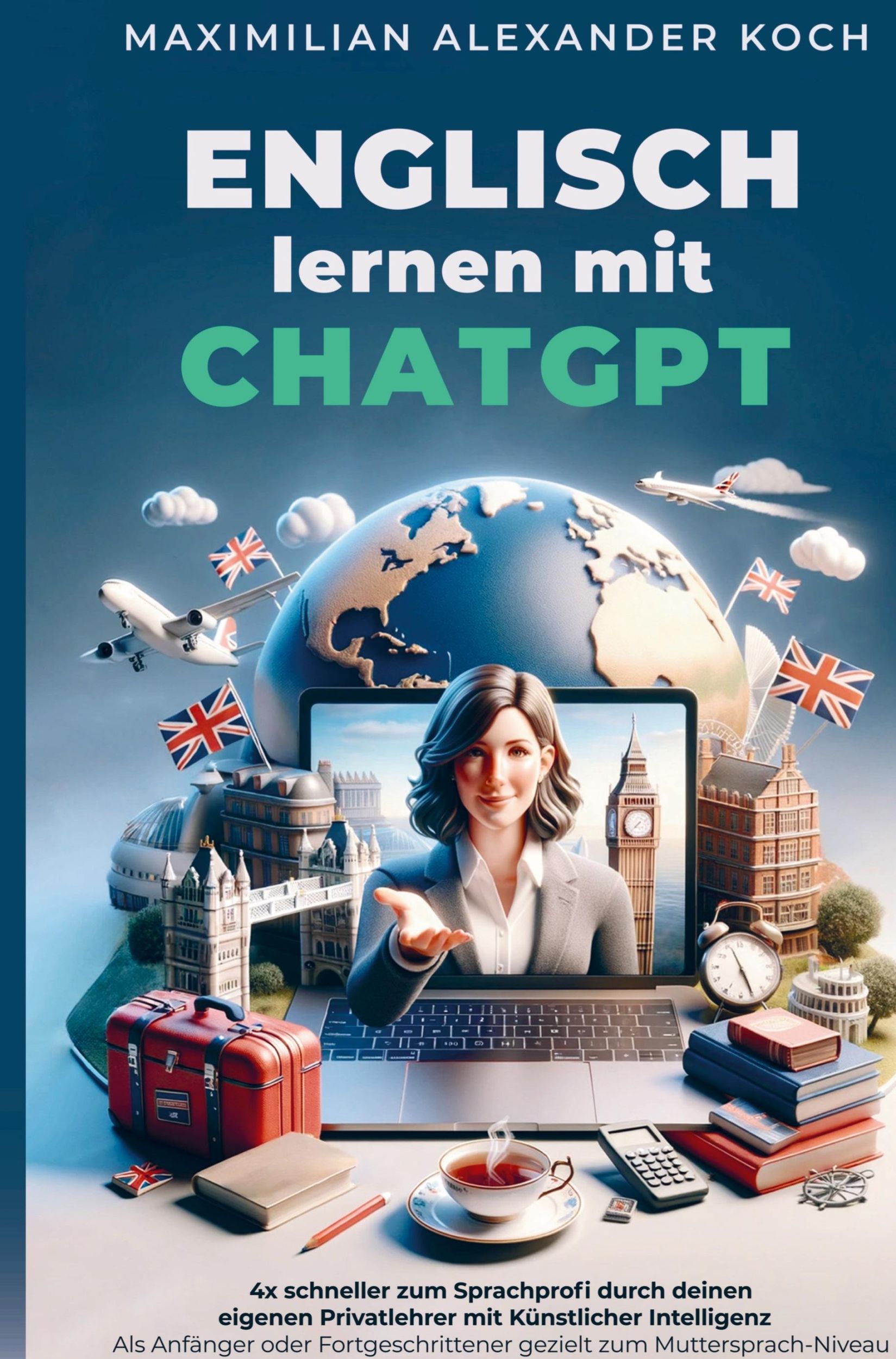 Cover: 9789403730745 | Englisch lernen mit ChatGPT: 4x schneller zum Sprachprofi durch...