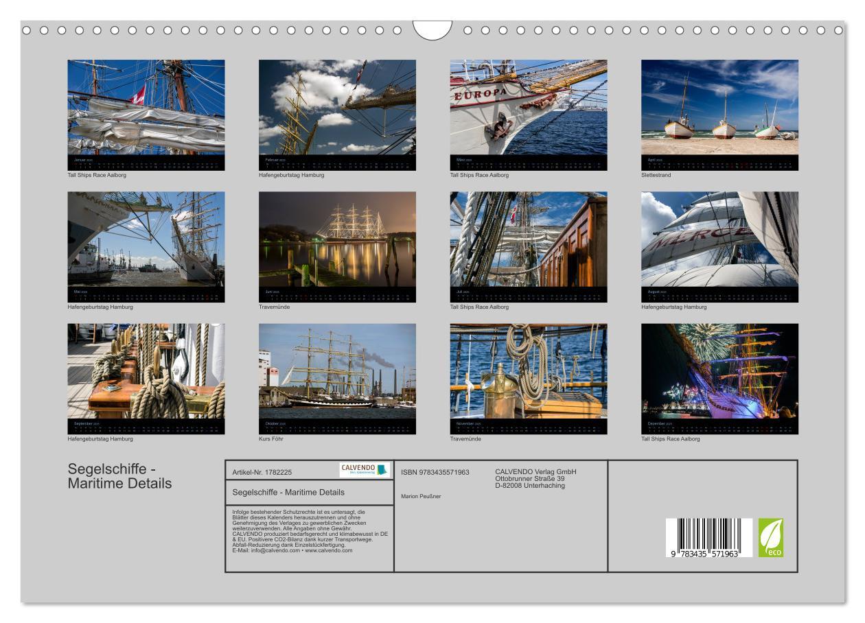 Bild: 9783435571963 | Segelschiffe - Maritime Details (Wandkalender 2025 DIN A3 quer),...