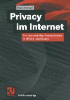 Cover: 9783528057312 | Privacy im Internet | Dogan Kesdogan | Taschenbuch | DuD-Fachbeiträge