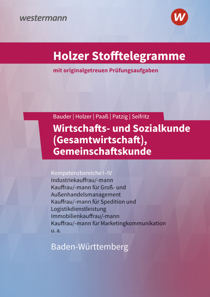 Cover: 9783427149019 | Holzer Stofftelegramme Baden-Württemberg - Wirtschafts- und...