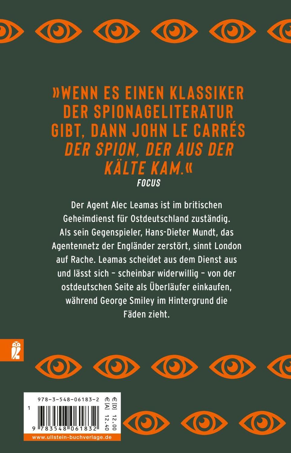 Rückseite: 9783548061832 | Der Spion, der aus der Kälte kam | Roman | John le Carré | Taschenbuch