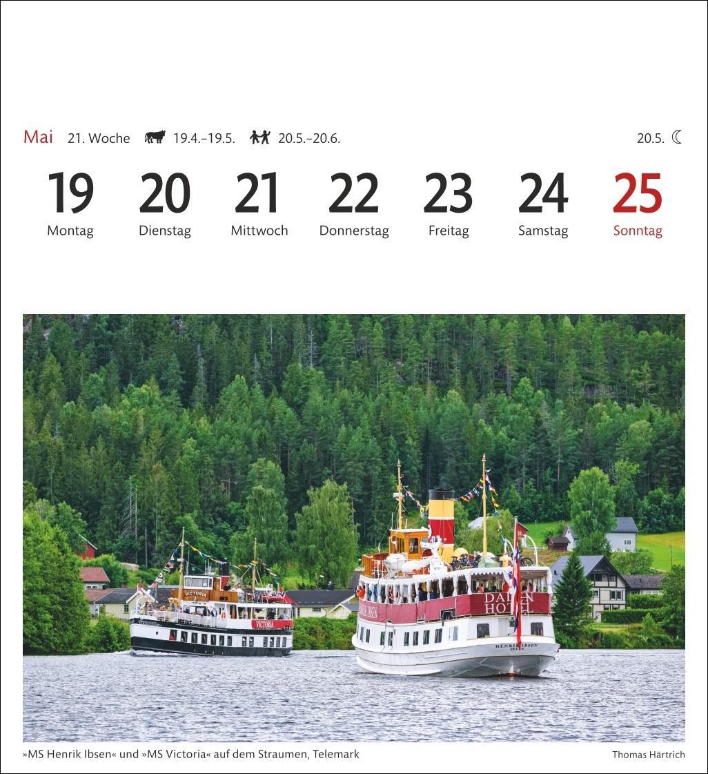 Bild: 9783840033414 | Norwegen Sehnsuchtskalender 2025 - Wochenkalender mit 53 Postkarten