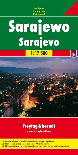 Cover: 9783850841641 | Sarajewo, Stadtplan 1:17.500. Sarajevo | Freytag-Berndt und Artaria KG