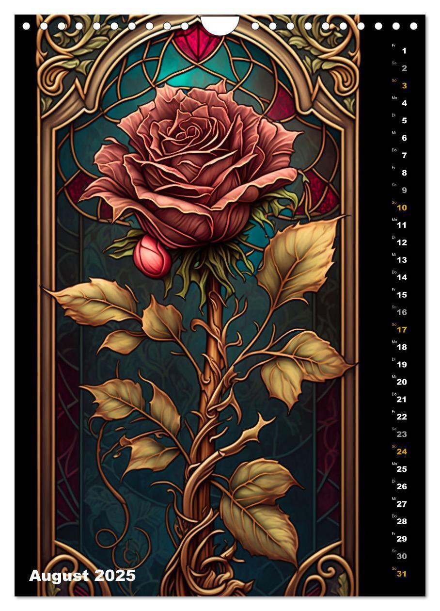 Bild: 9783435869435 | Jugendstil Blumen (Wandkalender 2025 DIN A4 hoch), CALVENDO...