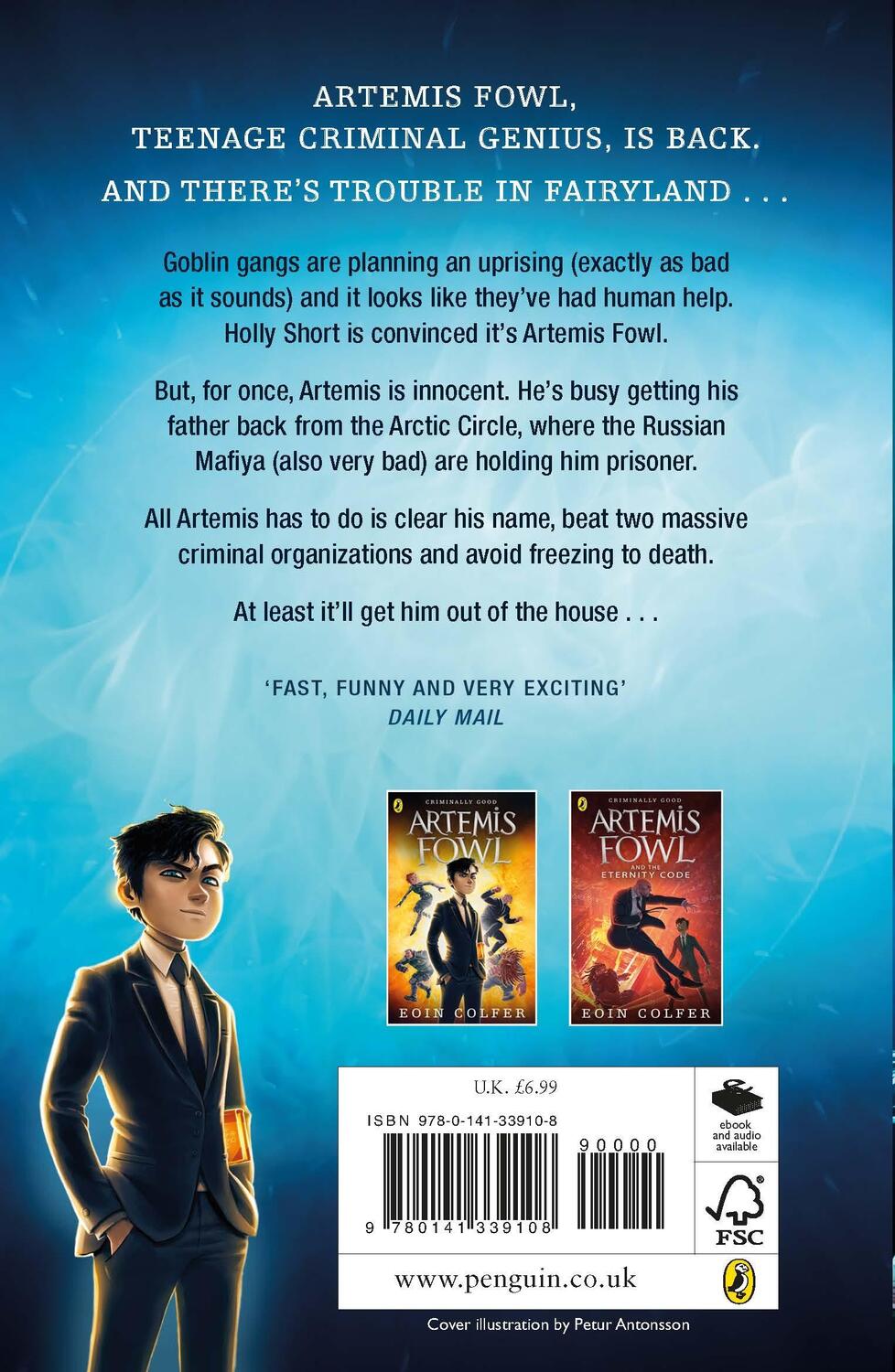 Rückseite: 9780141339108 | Artemis Fowl and The Arctic Incident | Eoin Colfer | Taschenbuch