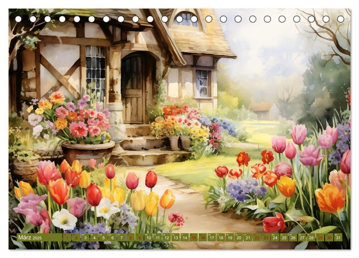 Bild: 9783383836343 | Lauschige Gartenecken (Tischkalender 2025 DIN A5 quer), CALVENDO...