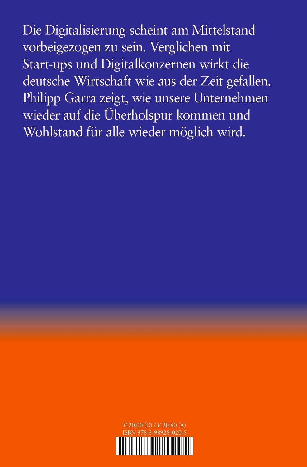 Rückseite: 9783989280205 | Das neue Wirtschaftswunder | Philipp Garra | Buch | 128 S. | Deutsch