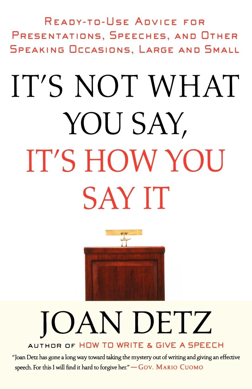 Cover: 9780312243050 | It's Not What You Say, It's How You Say It | Joan Detz | Taschenbuch