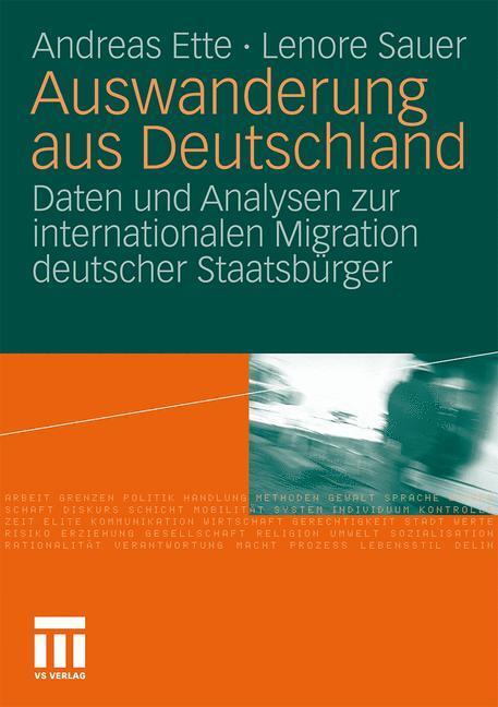Cover: 9783531158693 | Auswanderung aus Deutschland | Lenore Sauer (u. a.) | Taschenbuch