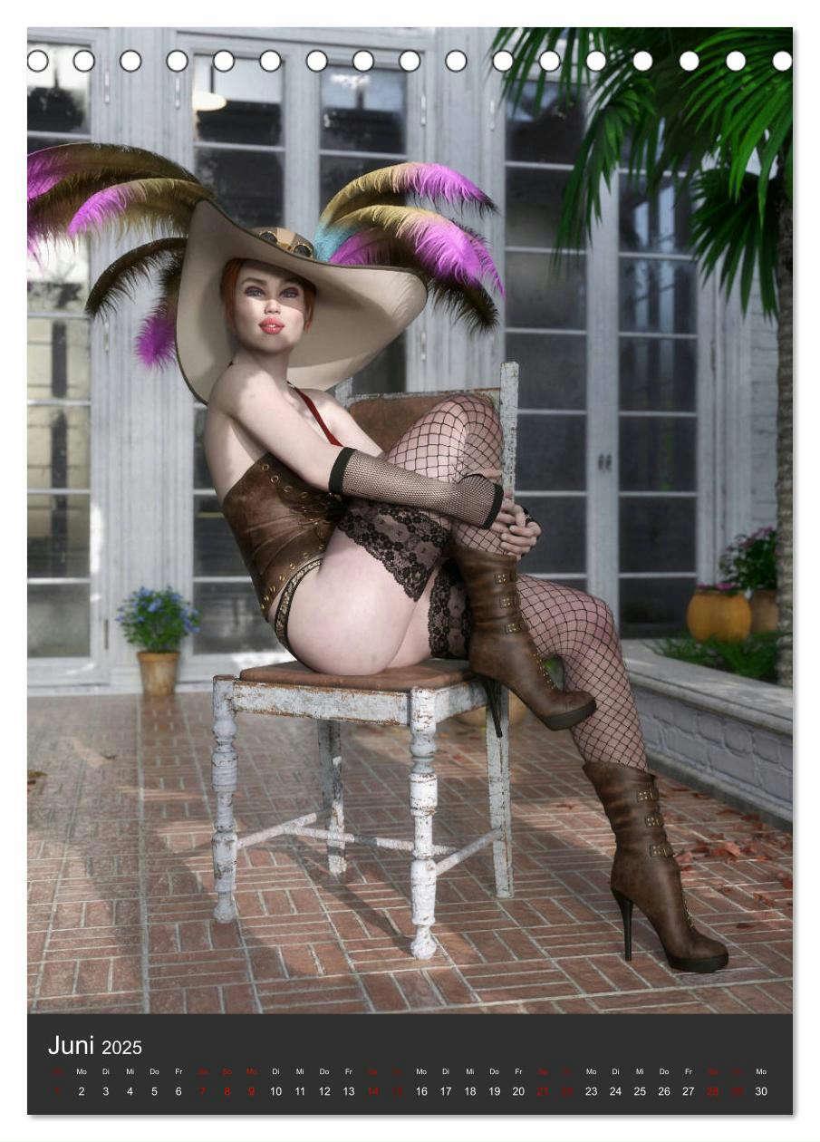 Bild: 9783435938834 | Sexy Steampunk Pin Up (Tischkalender 2025 DIN A5 hoch), CALVENDO...