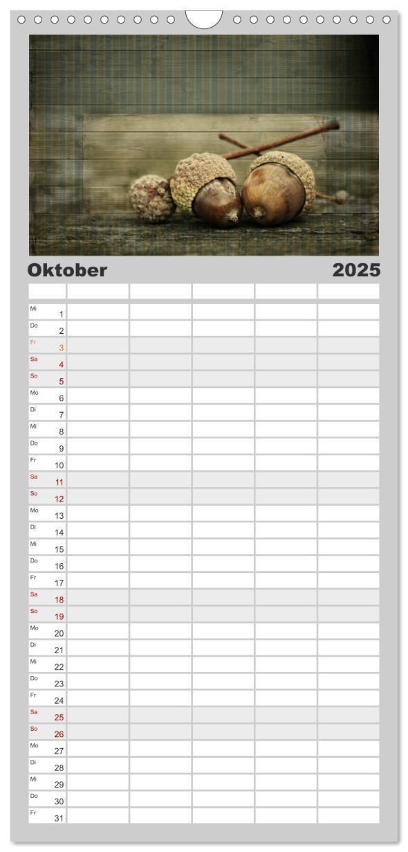 Bild: 9783457125533 | Familienplaner 2025 - Vintage Style mit 5 Spalten (Wandkalender, 21...