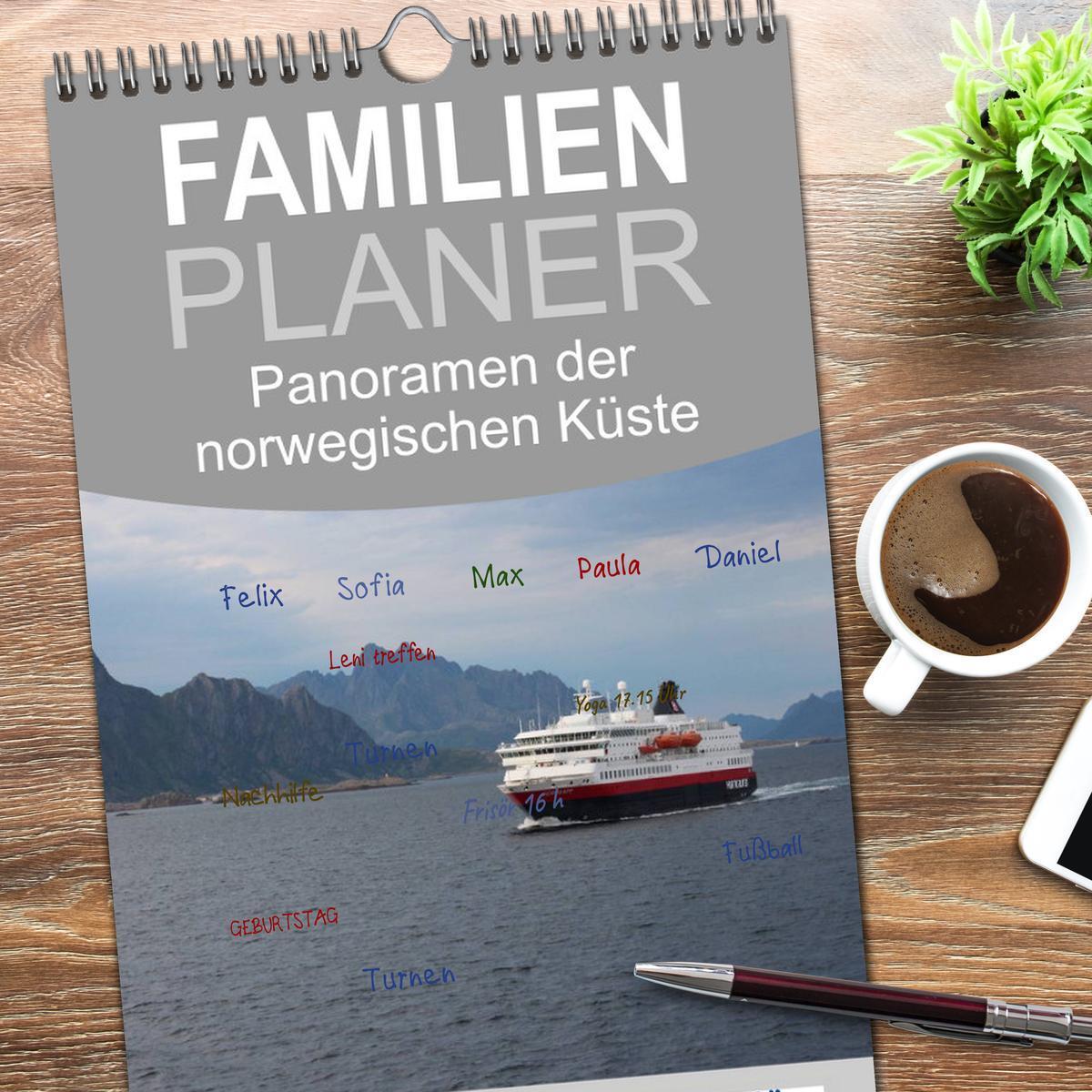 Bild: 9783457117668 | Familienplaner 2025 - Panoramen der norwegischen Küste mit 5...