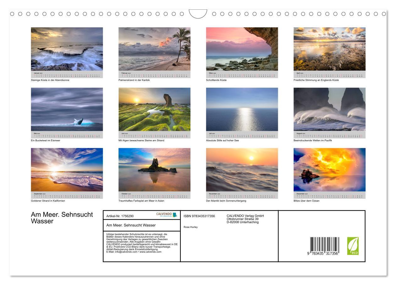 Bild: 9783435317356 | Am Meer. Sehnsucht Wasser (Wandkalender 2025 DIN A3 quer), CALVENDO...