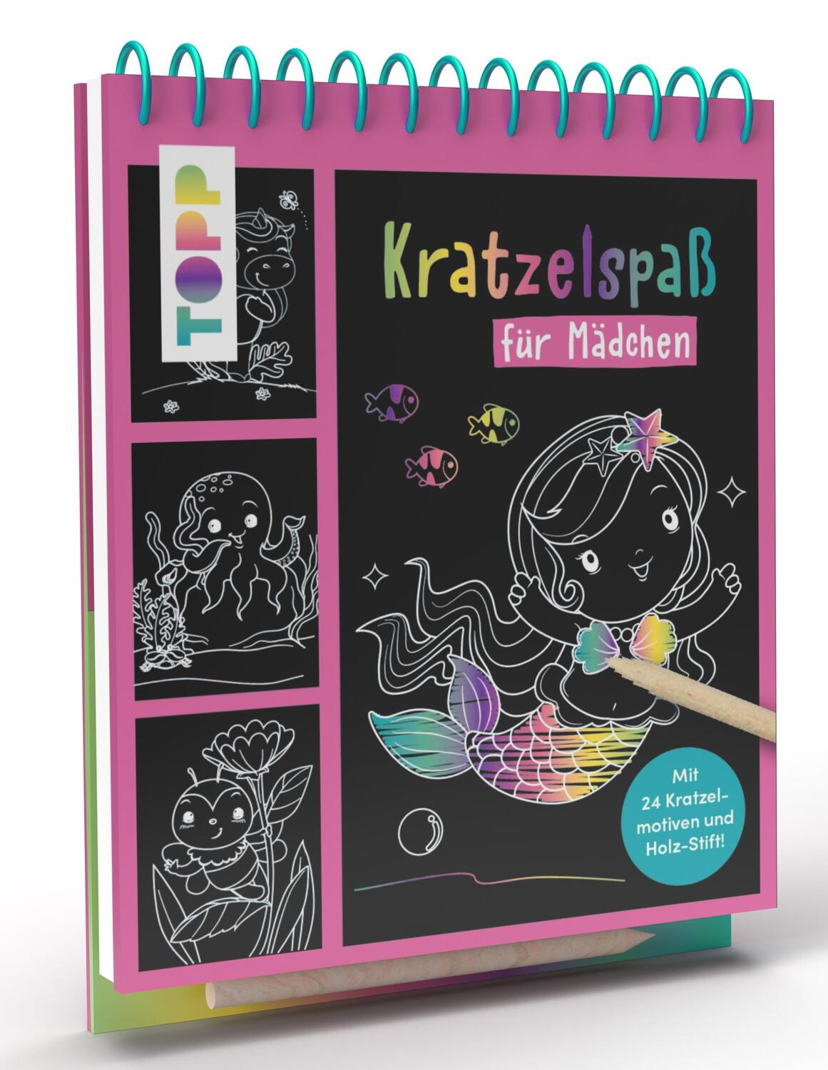 Cover: 9783735891129 | Kratzelspaß für Mädchen | Mit 24 Kratzelseiten und Holz-Stift! | Buch