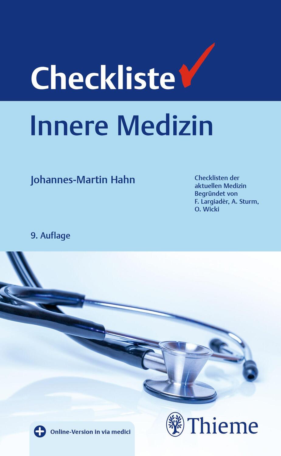 Cover: 9783132444805 | Checkliste Innere Medizin | Johannes-Martin Hahn | Bundle | 1 Buch