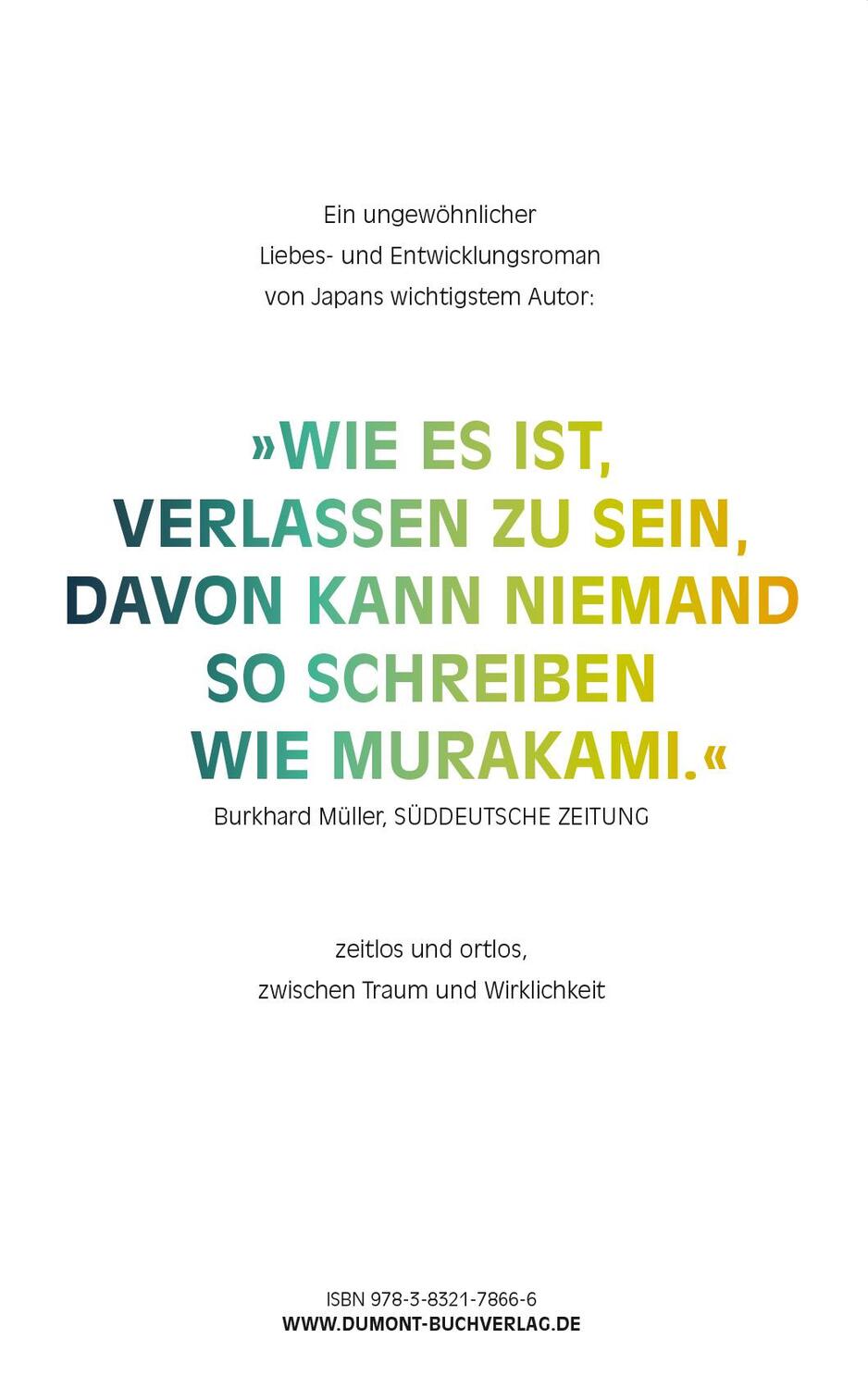 Rückseite: 9783832178666 | Kafka am Strand | Haruki Murakami | Buch | 637 S. | Deutsch | 2004