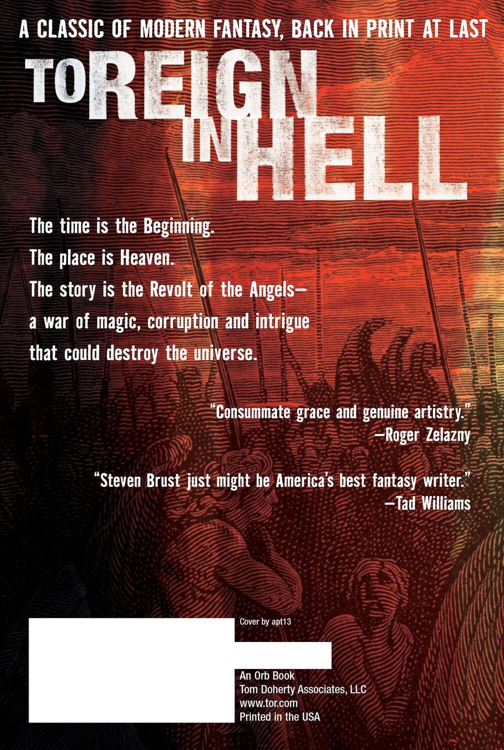 Rückseite: 9780312870492 | To Reign in Hell | Steven Brust (u. a.) | Taschenbuch | Paperback