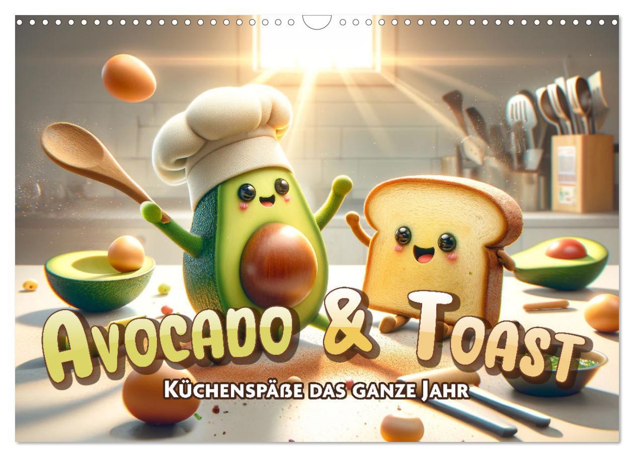 Cover: 9783383788734 | Avocado &amp; Toast - Küchenspäße das ganze Jahr (Wandkalender 2025 DIN...