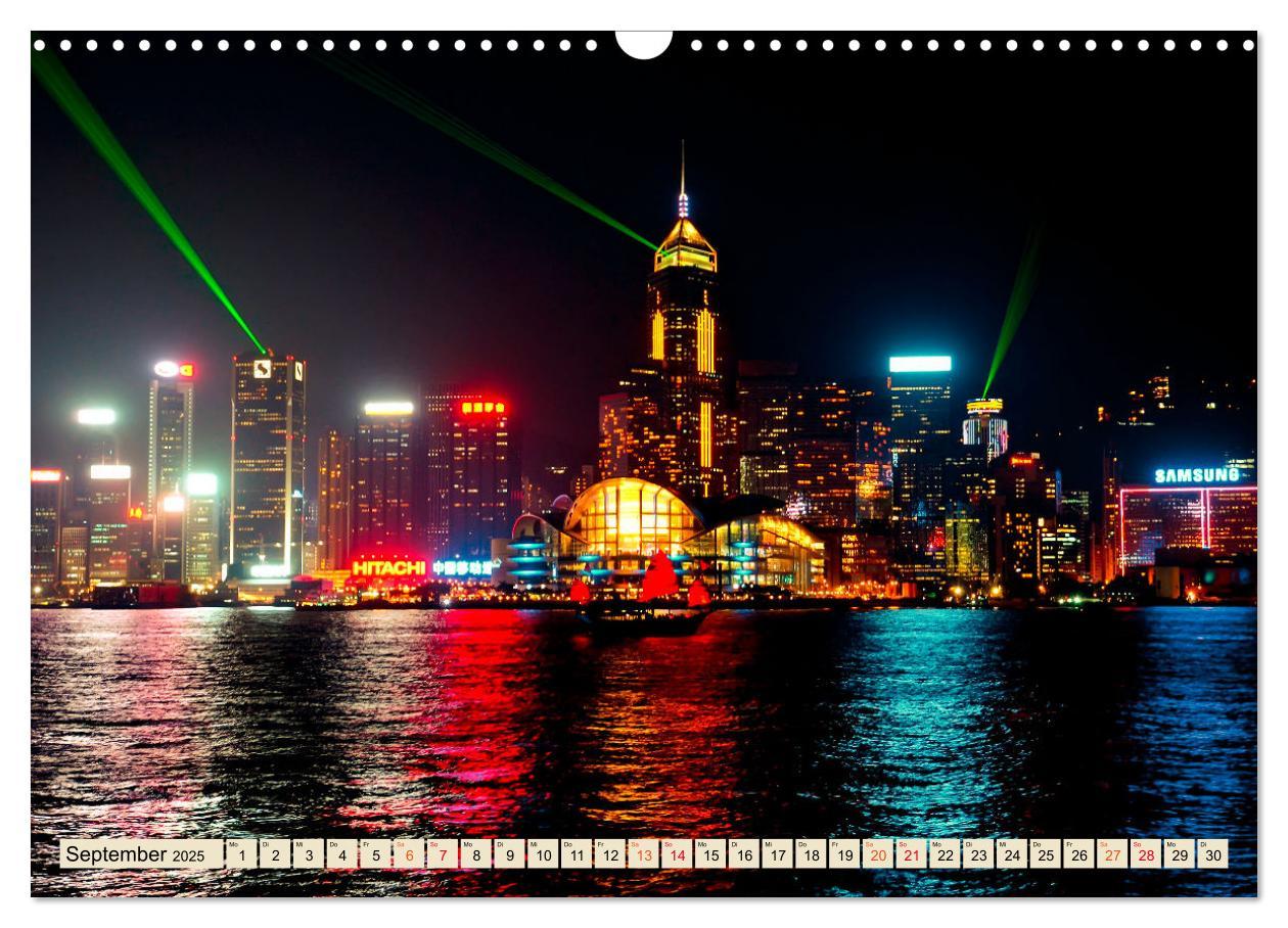 Bild: 9783383928871 | Metropolen - Nacht Skylines (Wandkalender 2025 DIN A3 quer),...