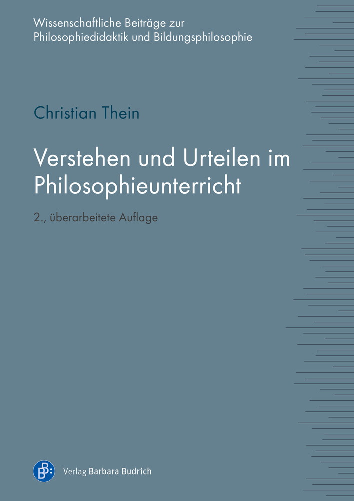 Cover: 9783847423409 | Verstehen und Urteilen im Philosophieunterricht | Christian Thein