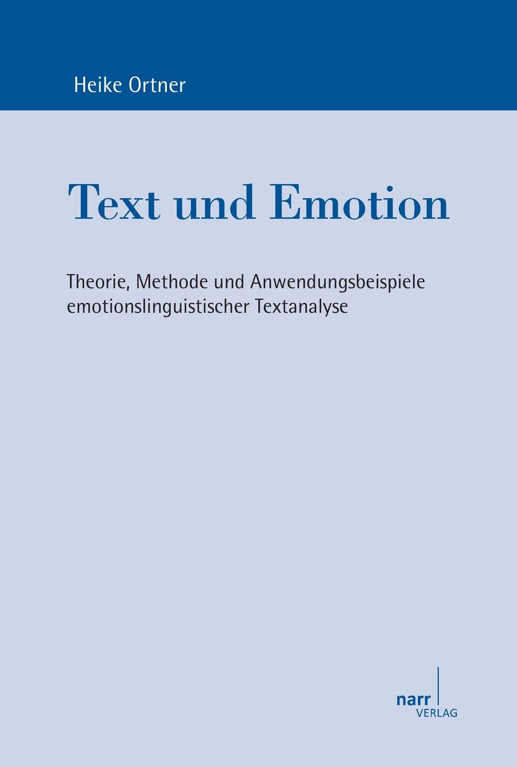 Cover: 9783823369103 | Text und Emotion | Heike Ortner | Taschenbuch | Paperback | X | 2015