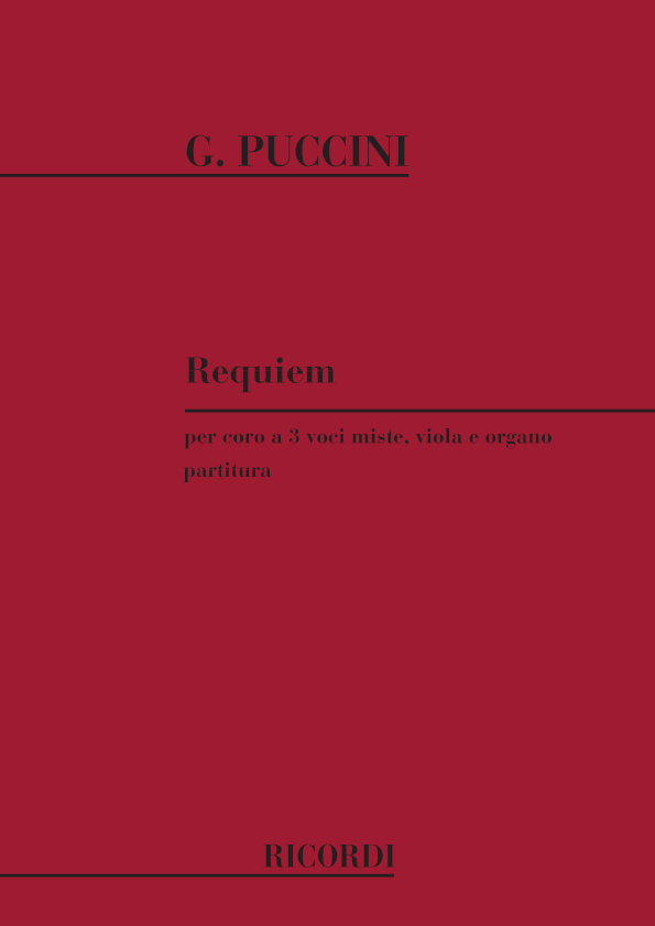 Cover: 9790041323015 | Requiem Per Coro A 3 Voci Miste, Viola E Organo | Giacomo Puccini