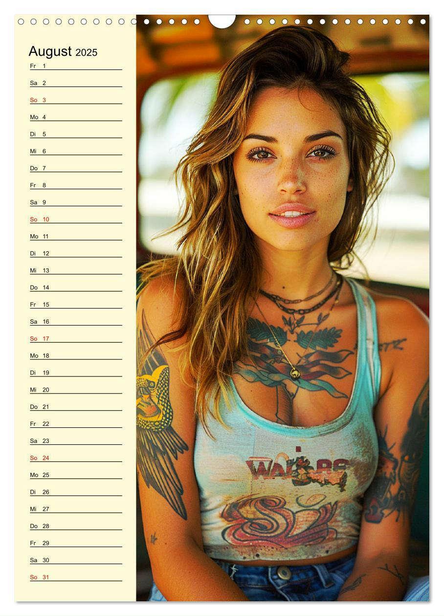 Bild: 9783457129180 | Coole Tatoo-Girls. Hübsch, modern und selbstbewusst (Wandkalender...