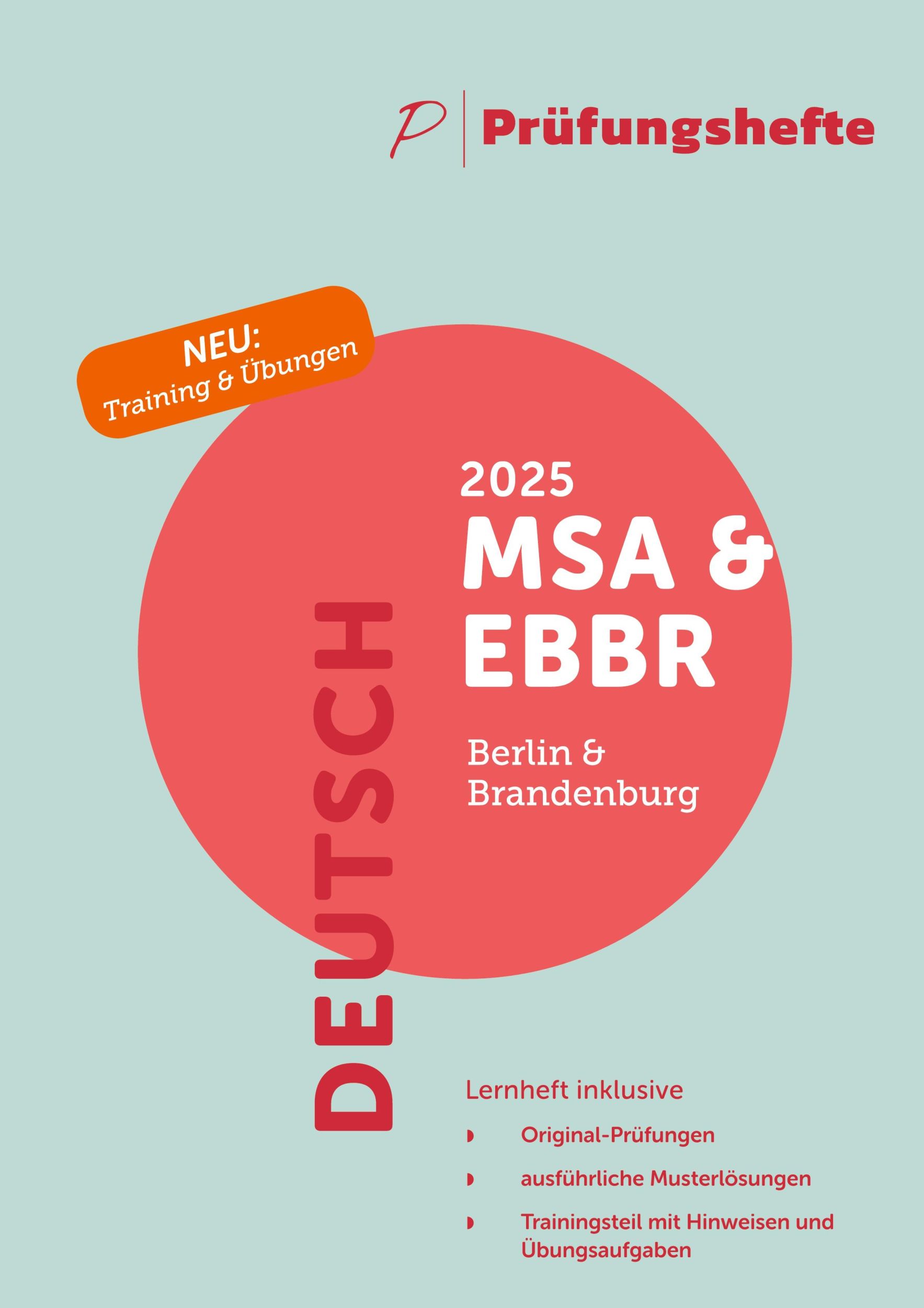 Cover: 9783911046091 | Prüfungsheft &amp; Training - 2025 Deutsch MSA und eBBR - Berlin und...