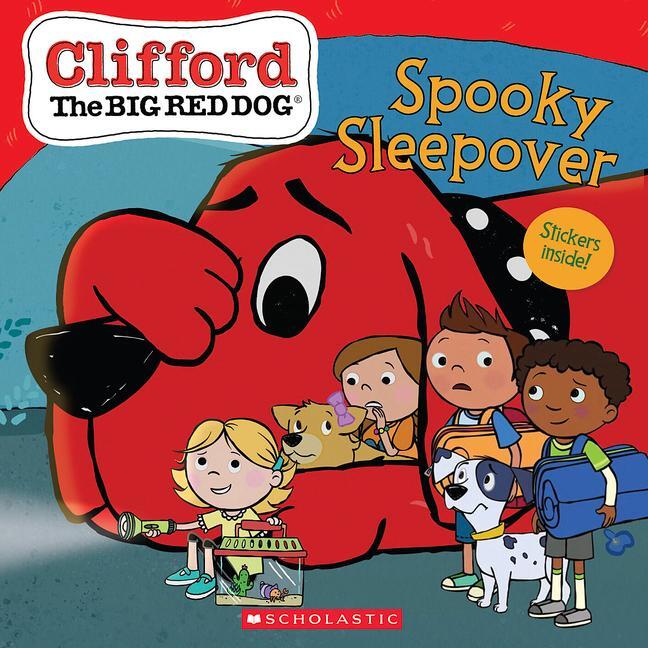 Cover: 9781338614053 | Spooky Sleepover (Clifford the Big Red Dog Storybook) | Meredith Rusu
