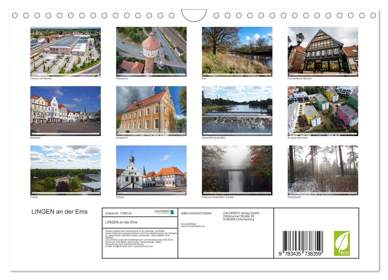 Bild: 9783435738359 | LINGEN an der Ems (Wandkalender 2025 DIN A4 quer), CALVENDO...