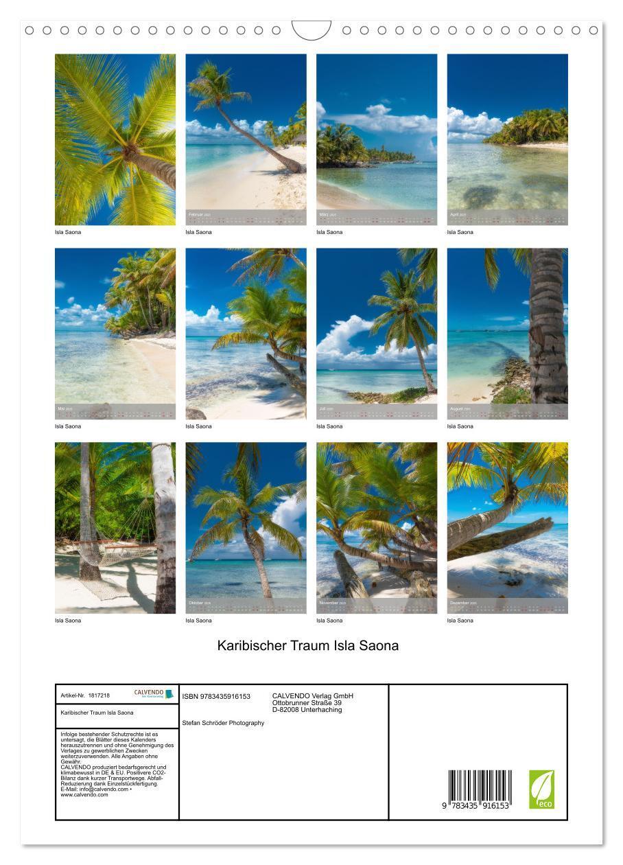 Bild: 9783435916153 | Karibischer Traum Isla Saona (Wandkalender 2025 DIN A3 hoch),...