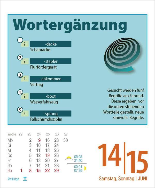 Bild: 9783731877387 | Gehirnjogging 2025 | Verlag Korsch | Kalender | 328 S. | Deutsch