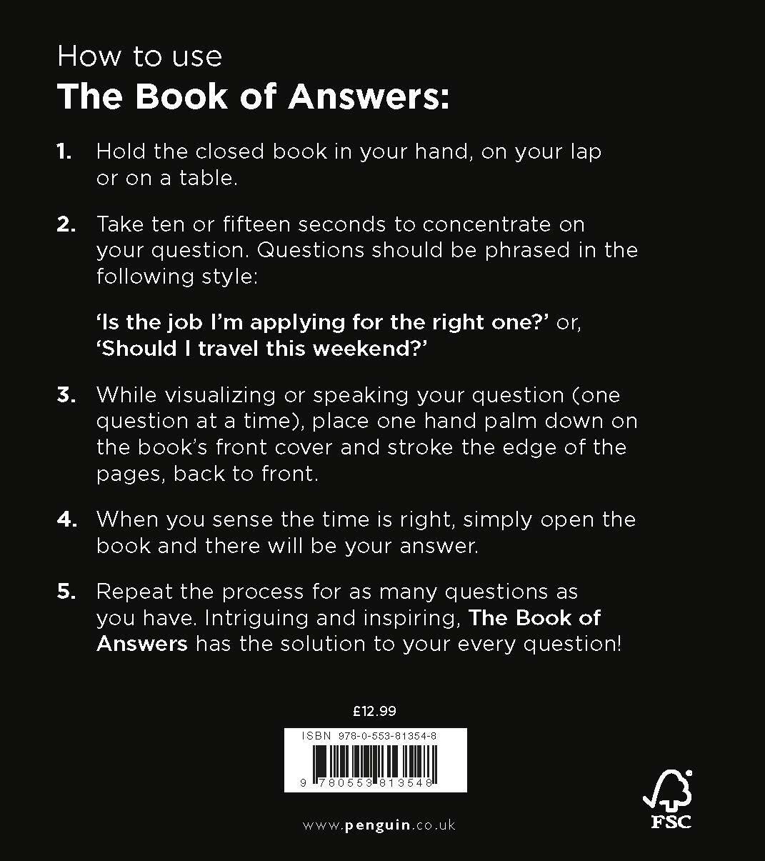 Rückseite: 9780553813548 | The Book Of Answers | Carol Bolt | Buch | Englisch | 2000