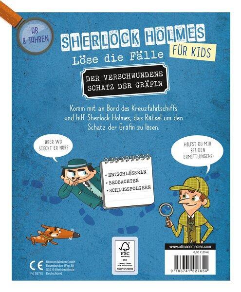 Rückseite: 9783741527654 | Sherlock für Kids - Löse die Fälle - Der verschwundene Schatz der...
