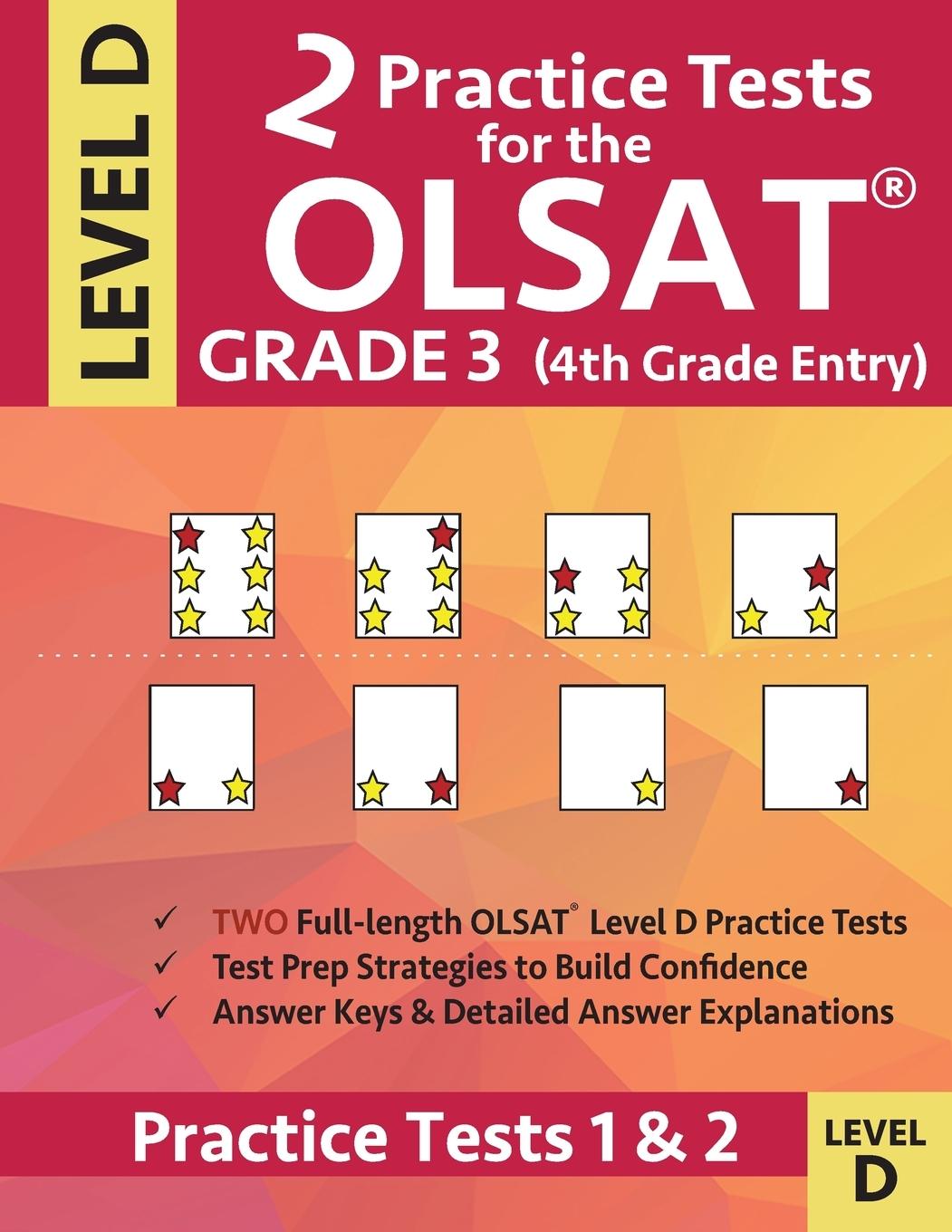 Cover: 9781948255547 | 2 Practice Tests for the OLSAT Grade 3 (4th Grade Entry) Level D