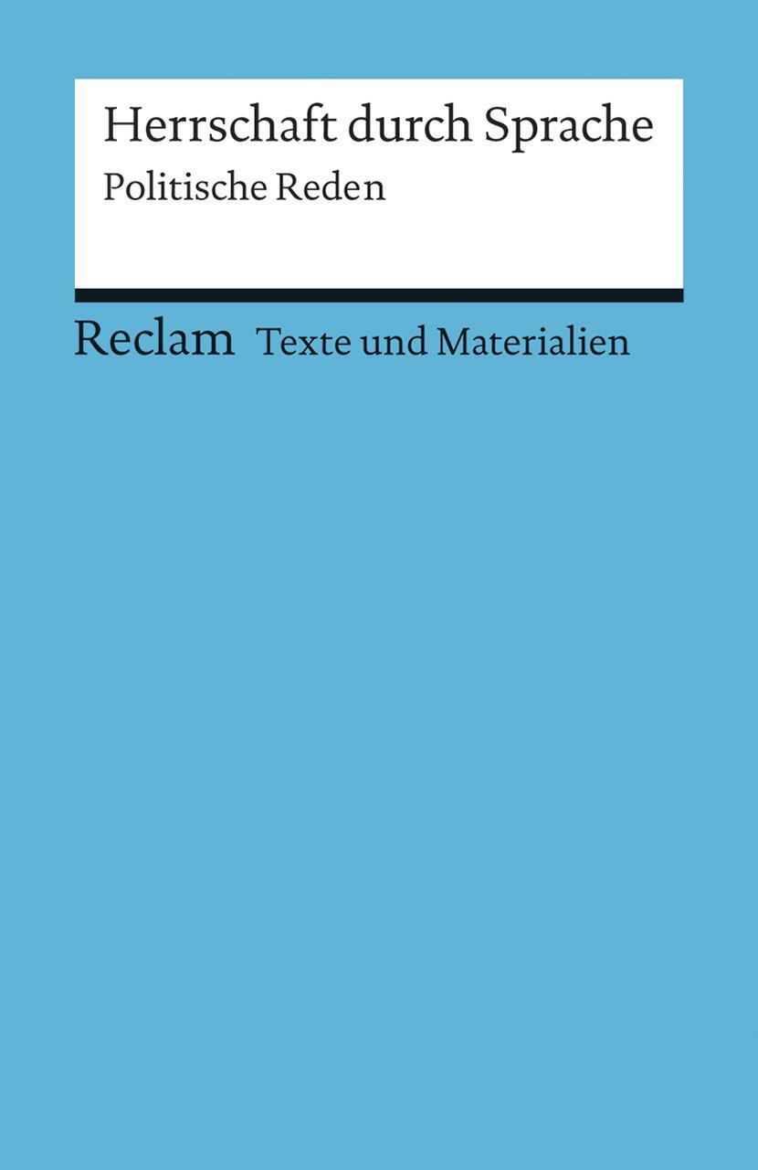 Cover: 9783150150702 | Herrschaft durch Sprache | Thomas Schirren | Taschenbuch | Deutsch