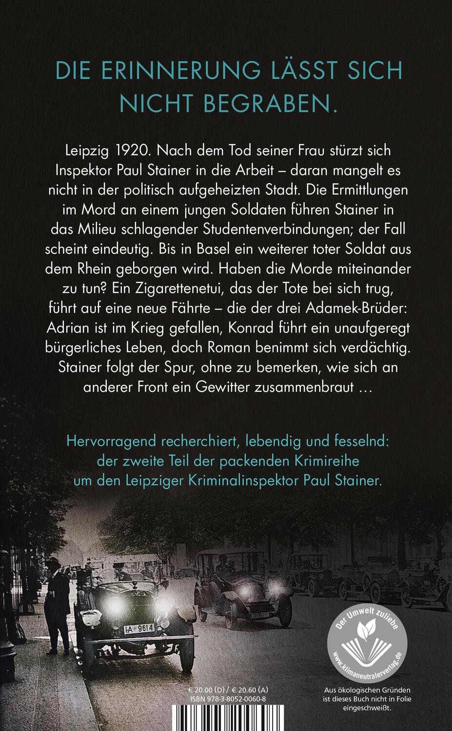 Rückseite: 9783805200608 | Abels Auferstehung | Historischer Leipzig-Krimi | Thomas Ziebula