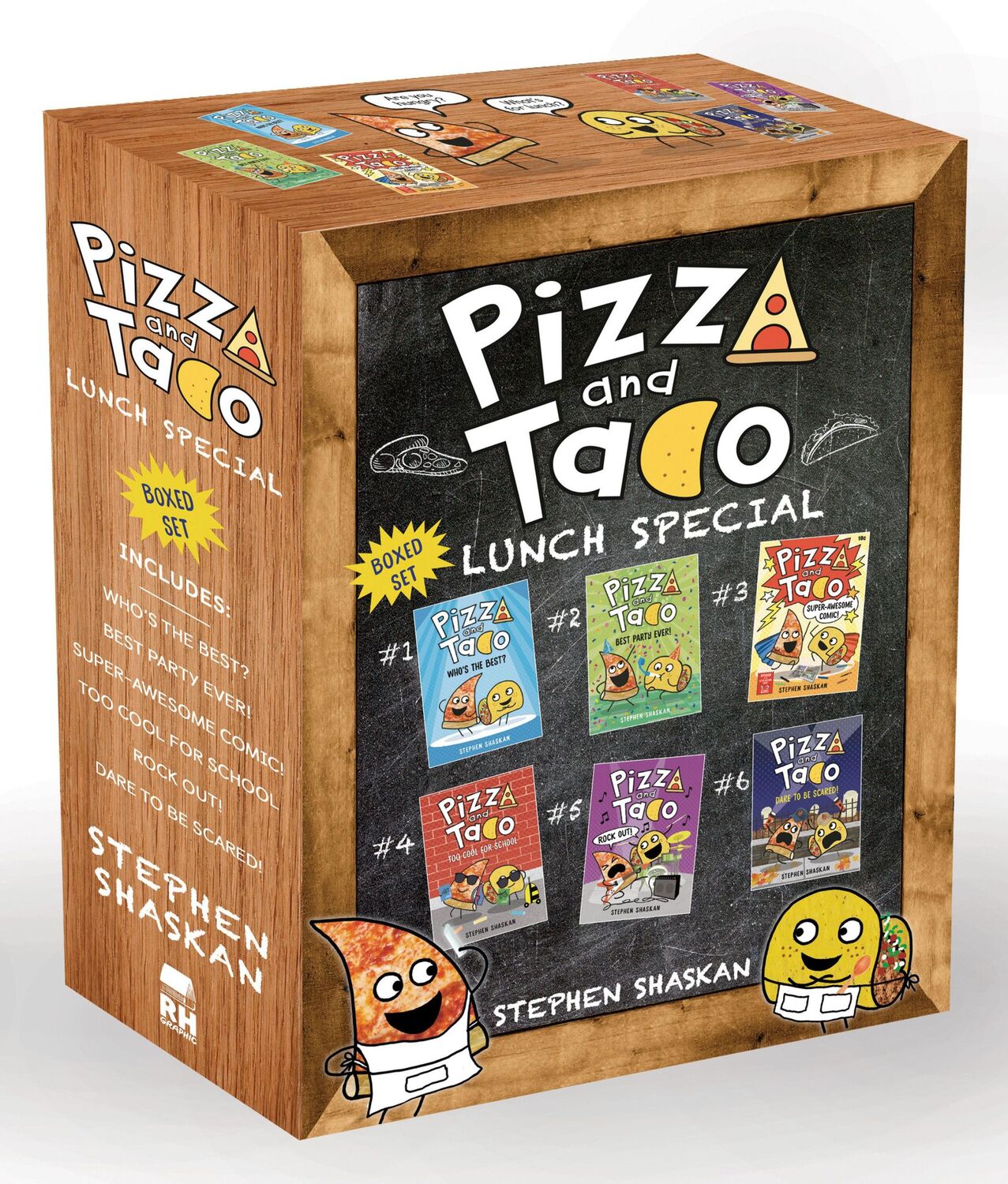 Cover: 9780593704226 | Pizza and Taco Lunch Special: 6-Book Boxed Set | Stephen Shaskan | Box