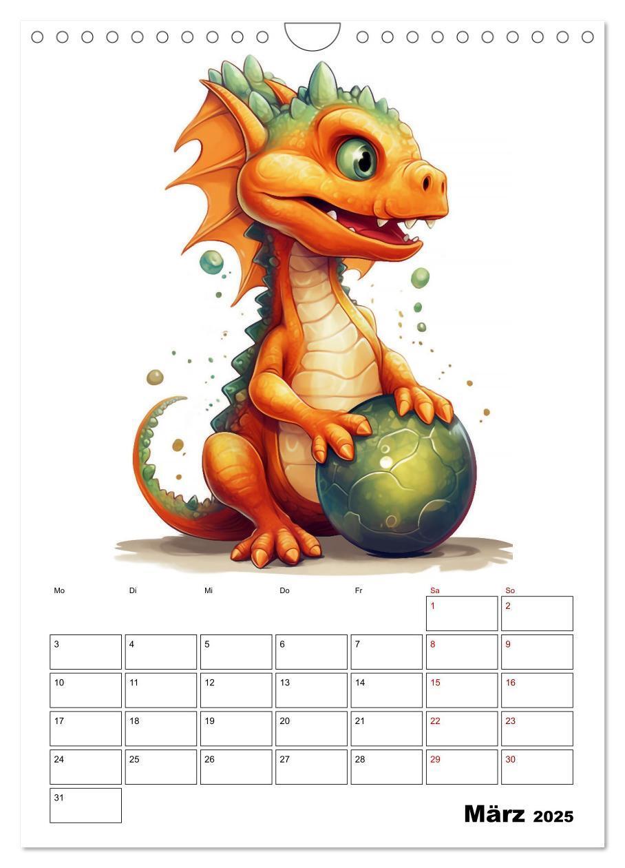 Bild: 9783435869084 | Niedliche Drachen (Wandkalender 2025 DIN A4 hoch), CALVENDO...