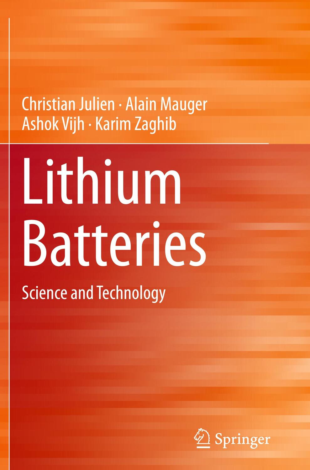 Cover: 9783319191072 | Lithium Batteries | Science and Technology | Christian Julien (u. a.)