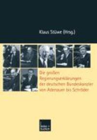 Cover: 9783810032201 | Die großen Regierungserklärungen der deutschen Bundeskanzler von...