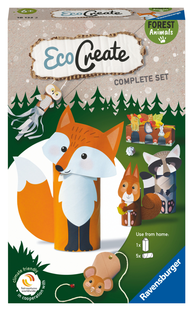 Cover: 4005556181322 | Ravensburger EcoCreate 18132 - Forest Animals - DIY Bastelset für...