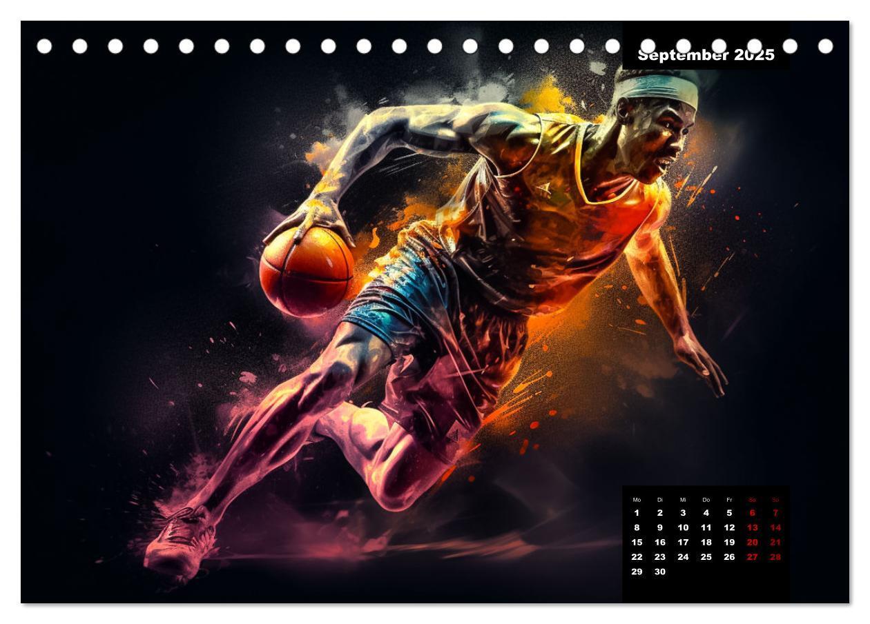 Bild: 9783383905667 | Faszination Basketball (Tischkalender 2025 DIN A5 quer), CALVENDO...