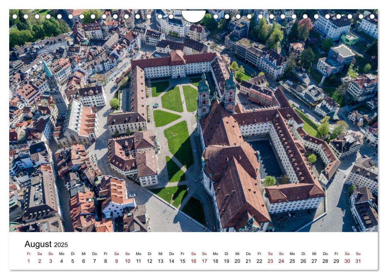 Bild: 9783435120826 | Luftbildkalender St. Gallen 2025 (Wandkalender 2025 DIN A4 quer),...