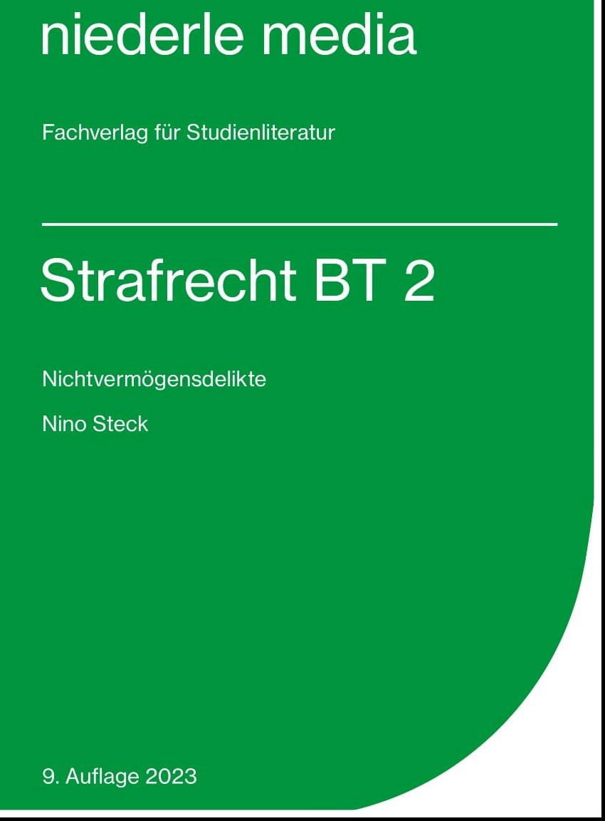 Cover: 9783867240468 | Strafrecht BT 2. Karteikarten | Nichtvermögensdelikte | Nino Steck