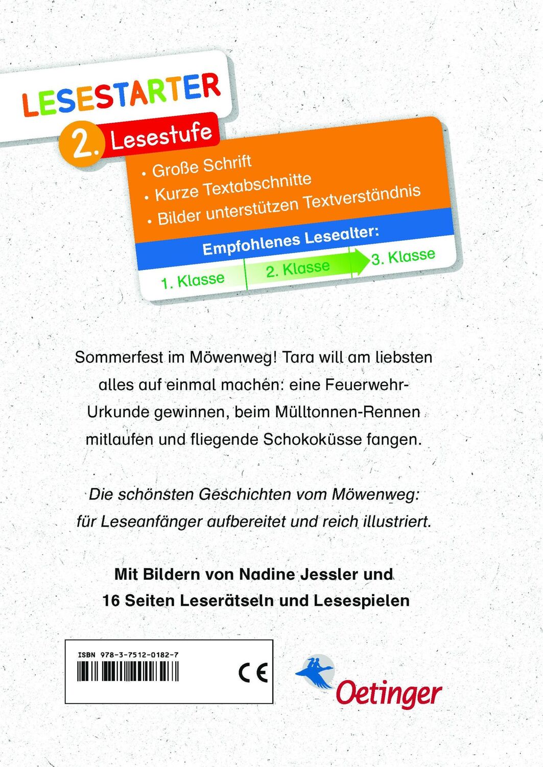 Rückseite: 9783751201827 | Abenteuer im Möwenweg. Wir feiern ein Fest | Lesestarter. 2. Lesestufe